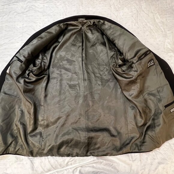 Macy's ALFANI Mens Heavy Coat Blazer Sport Jacket Size L Wool Blend - Picture 8 of 16